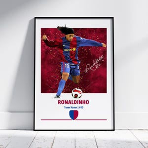 Ronaldinho Barcelona Poster - Barcelona Poster - Barca Poster