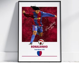 Ronaldinho Poster: Football Posters, Football Prints