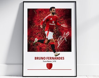 Bruno Fernandes-poster: voetbalposters, voetbalprints