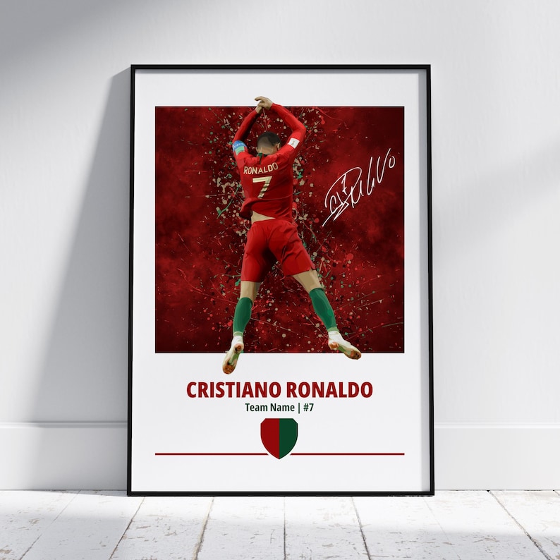 Poster Cristiano Ronaldo : affiches de football, impressions de football image 1