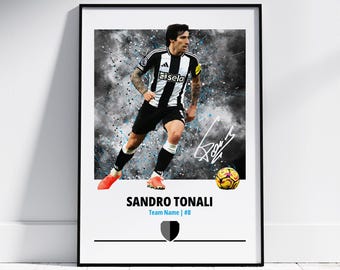 Sandro Tonali Poster: Football Posters, Football Prints