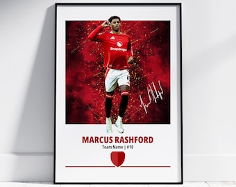 Rashford Poster: Football Posters, Football Prints