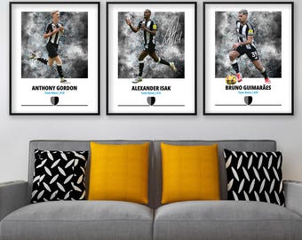 Football Poster Bundle: Tonali, Gordon, Joelinton, Ramsey