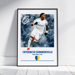 Crysencio Summerville Leeds United Poster: Elland Road Wall Art