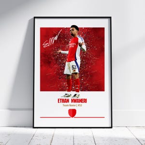 Ethan Nwaneri Poster: Football Posters, Football Prints