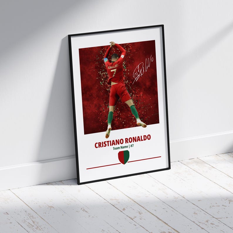 Poster Cristiano Ronaldo : affiches de football, impressions de football image 3