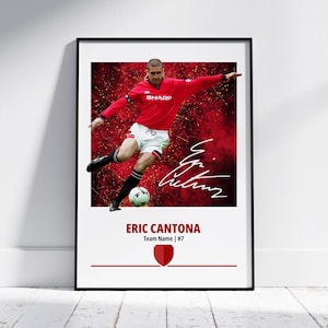 Eric Cantona Man United Poster: Football Legend Art