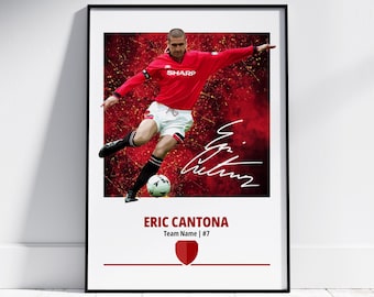 Eric Cantona Poster: Football Legend Posters, Football Prints