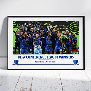 Chelsea Conference League Final Poster: Football Club Wall Art