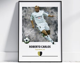 Roberto Carlos Poster: Football Posters, Football Prints