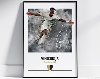 Vinicius Jr. Poster: Football Posters, Football Prints