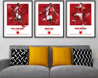 Football Poster Bundle: Saka, Eze, Rice
