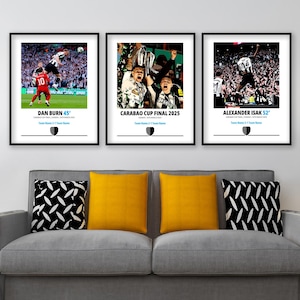Carabao Cup Winners 2025 Poster Bundle: Football Posters, Football Prints