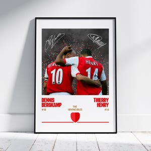 Thierry Henry & Dennis Bergkamp &#39;Invincibles&#39; Arsenal Poster