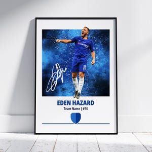 Eden Hazard Chelsea FC Poster: Football Legend Art Print