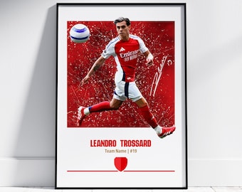Leandro Trossard Poster: Football Posters, Football Prints