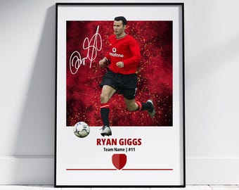 Ryan Giggs-poster: voetballegendesposters, voetbalafdrukken