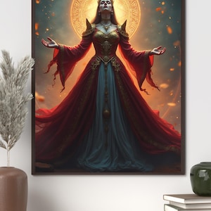 Pintura de parede "Dramatic Queen" - Decoração elegante para casa em vários tamanhos