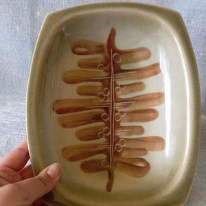 Vintage Ditmar Urbach Ceramic Serving Dish Teplitz Czechoslovakia Mid-Century Modern 23cm