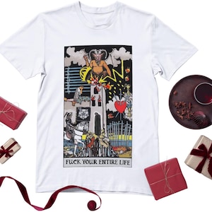 T-shirt de tarot amusant avec inscription personnalisée, cadeau unique pour elle et pour lui