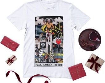 Funny Tarot T-Shirt with Personalized Inscription Unique Gift for her and for him