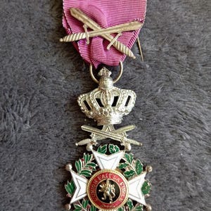 Belgium Order of Leopold I Grand Officer Cross Medal - Vintage Military Collectible