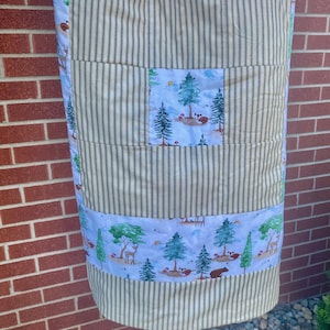 Baby Boy Blanket Woodland Theme| REVERSIBLE Homemade Quilt