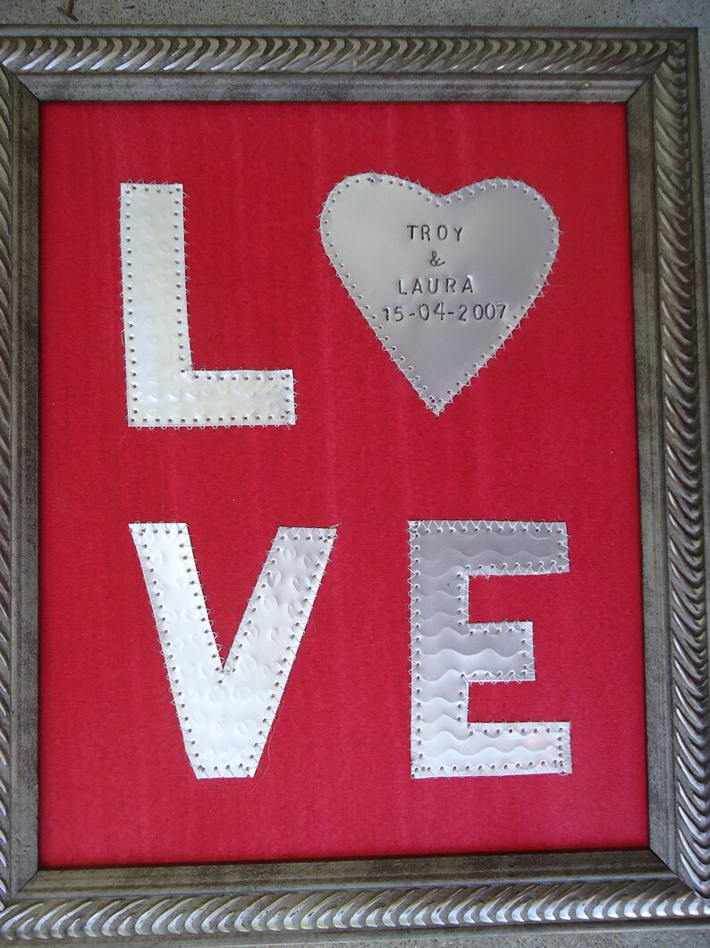 Tin Anniversary 10 Year Wedding Anniversary Gift for Her Etsy