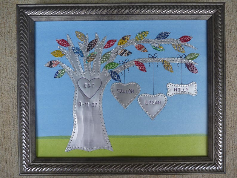 Tin Anniversary Gift Tin Anniversary Gift Family Tree Etsy