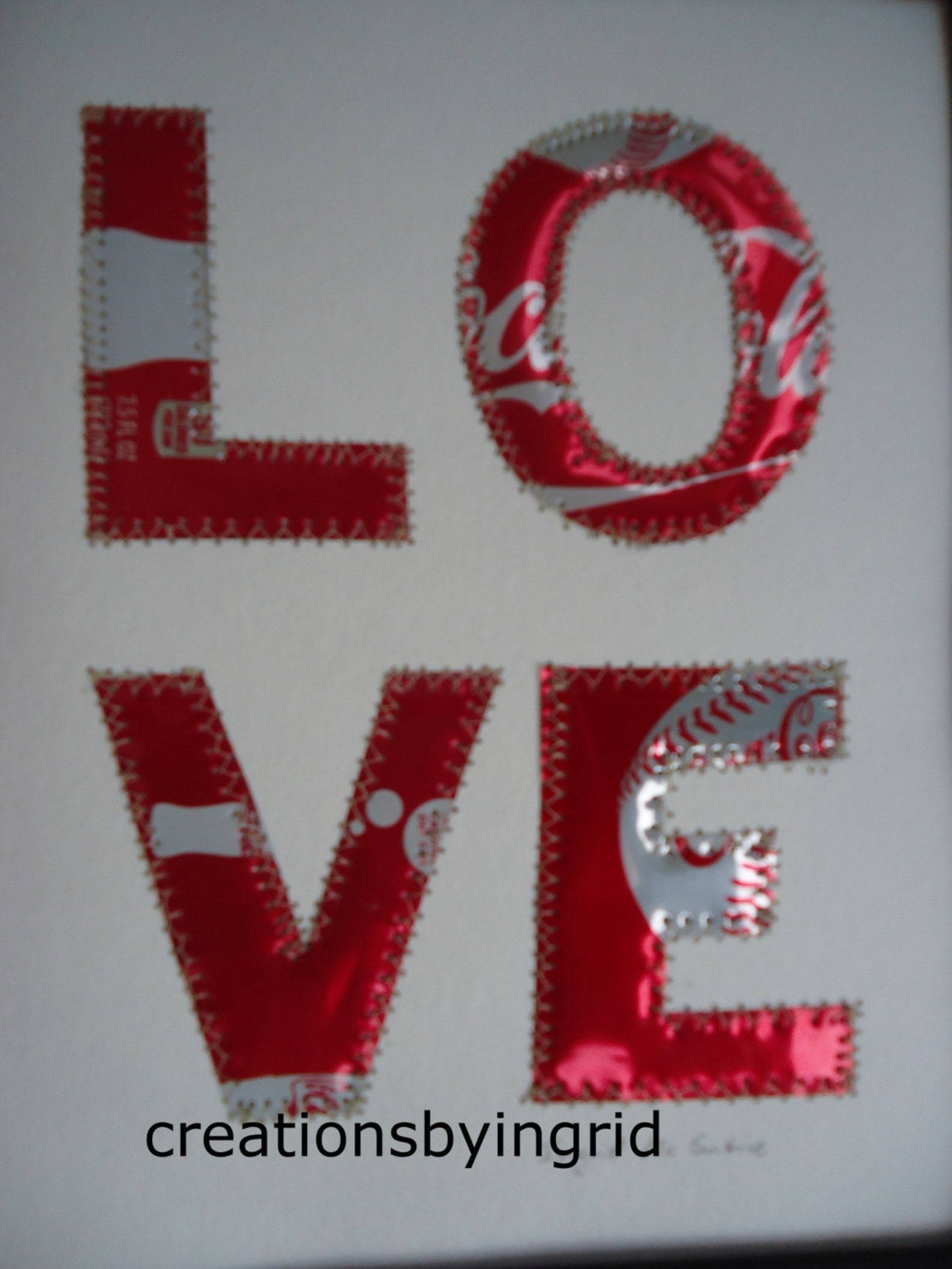 Tin Anniversary Gift Wedding Anniversary Gift LOVE 8 X 10 Etsy