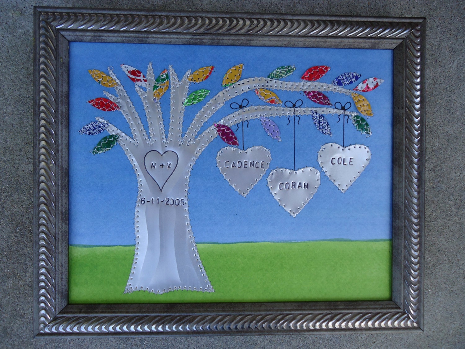 Tin Anniversary Gift 10 Year Anniversary Gift Family Tree Etsy