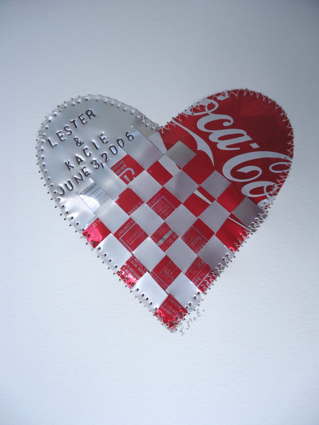 10 Year Anniversary, HEART, 10 Year Wedding Anniversary, Aluminum Heart ...