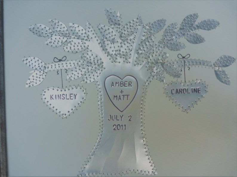 Tin Year Anniversary Gift Aluminum Wedding Tree Gift Etsy