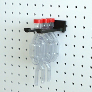 Airlock Holder | Peg-N-Lock Mount | Fits Pegboard, Ikea Skadis, Drywall | PETG Storage Rack