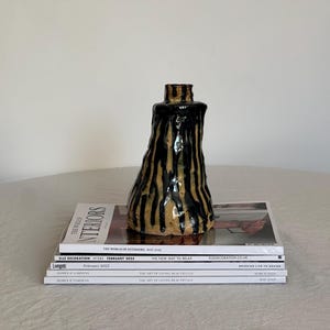 Vintage handgemachte Studio Keramik rustikale Brutalist Vase Abstrakte skulpturale Vase Vintage Wohndekor