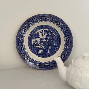 Vintage Blue &quot;Old Willow&quot; Plate by Swinnertons England Bread & Butter Plate Vintage Decorative Plate Kitchen Decor Collectible Plate