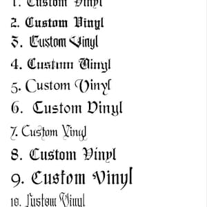 Benutzerdefinierter Vinyl-Schriftzug-Aufkleber-Personalisierter Name, Zitat oder Phrasenaufkleber in Ihrer Wahl von Schriftart, Farbe und Größe