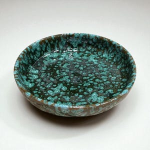 Handmade Ceramic Plate | Turquoise Green Speckled Glaze Plate | Rustic Dinner | Plate Unique Serving Plate | Gift Idea for Home & Kitchen