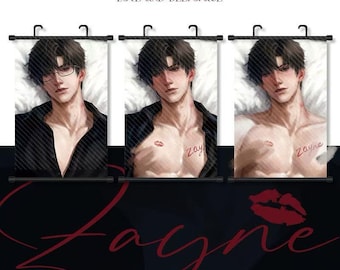 Pergamena da parete di Zayne Love e Deepspace / Poster anime personalizzato / Merchandising per fan di Otome Game / Arte di Zayne piccante da appendere / Decorazione per la stanza del marito / 3 stili