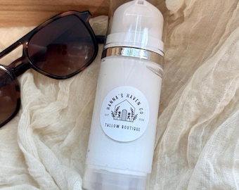 SPF 30 talg-zonnebrandcrème: lichte vanillegeur
