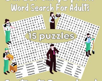 Career Word Search Puzzle Book: Large Print for Adults (Digital Download)