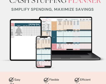 Cash Envelope Stuffing Budget Spreadsheet | Weekly, Biweekly, or Monthly Planning | Google Sheets | Printable Bank Slip Generator