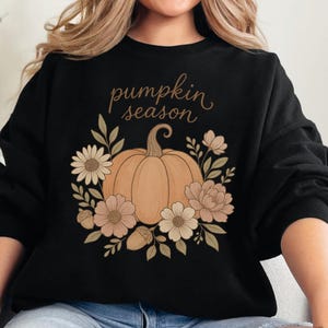 Kürbis Saison Herbst Sweatshirt, Kuschliger Herbst Kürbis Pullover, Thanksgiving Pullover, Süßes Herbst Outfit, Gildan Unisex Rundhalsausschnitt