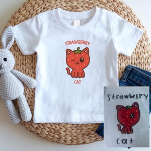 Custom T-Shirt with Child&#39;s Drawing – Personalized Gift for Mom, Dad, or Family – Digital Kids Art Shirt – Youth, Toddler & Adult Sizes
