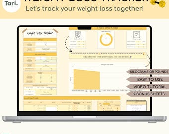 Weight Loss tracker Spreadsheet, Body Measurement Log, Weigh-in Chart, Weight Loss Journal, Google Sheets, Weight Loss Planner, Health Log