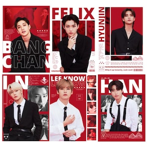 Stray Kids Art Poster 11 designs ästhetik Kpop Raum Dekor druckbare Kpop Wandkunst digitaler Download