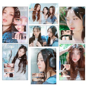 NewJeans Art Poster Prints (7 posters) | Aesthetic Kpop Decor | Printable Kpop Wall Art | Digital Download | Aesthetic Poster | Dreamy