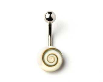 Sold by Piece Lucky Eye with Paved Stone Around 316L Surgical Steel WildKlass Belly Button Rings