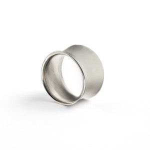 Silver plain plug tunnel, tunnels ear gauges for hoops 4mm(6g)-25mm(1’’) plugs and tunnels, stretched ears gauge Jewellery, PRICE PER SINGLE