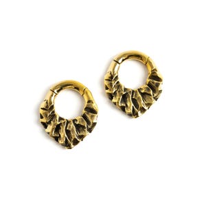 Summit teardrop hoop hangers, golden ear weights hoops for stretched ears 3mm/8g, 5mm/4g hoop gauge earrings, gauge jewelry PRICE PER SINGLE